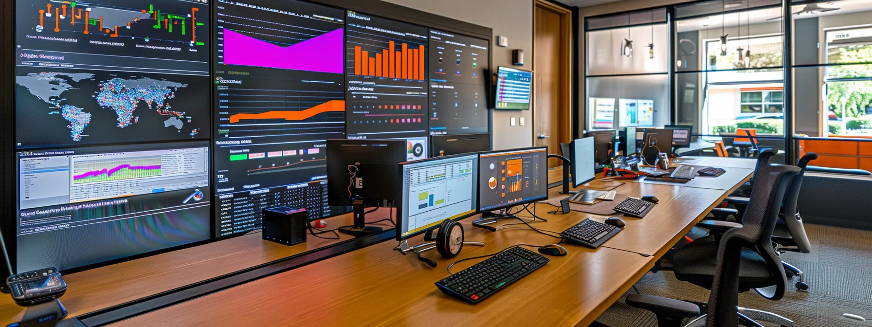 a sleek, modern office workspace features a high-tech computer setup displaying email integration software, highlighting the process of connecting an email for cold outreach with vibrant visuals of charts and digital marketing tools in the background. a sleek, modern office workspace features a high-tech computer setup displaying email integration software, highlighting the process of connecting an email for cold outreach with vibrant visuals of charts and digital marketing tools in the background.