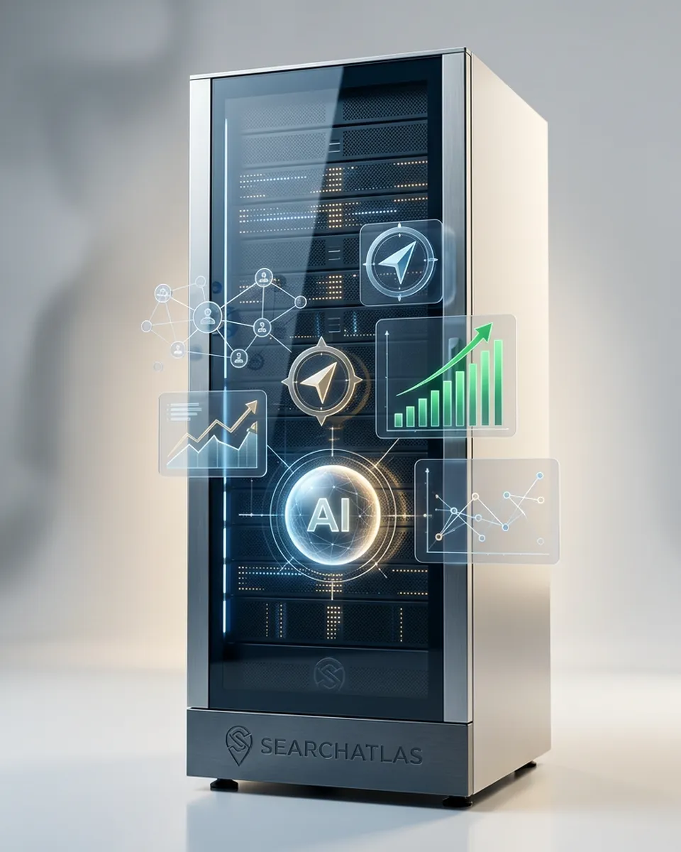 Futuristic interface showcasing advanced AI innovations in SEO technology