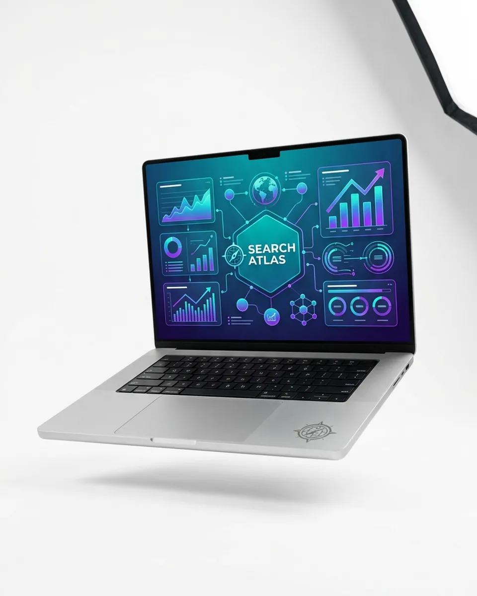 Digital marketer analyzing unique features of SearchAtlas platform in a team setting